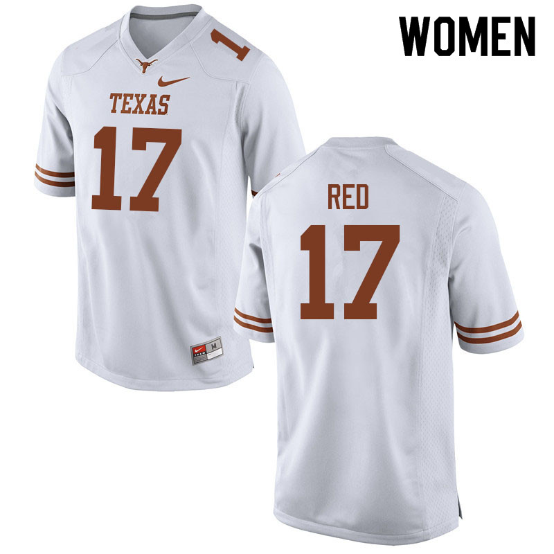 Women #17 Savion Red Texas Longhorns College Football Jerseys Sale-White